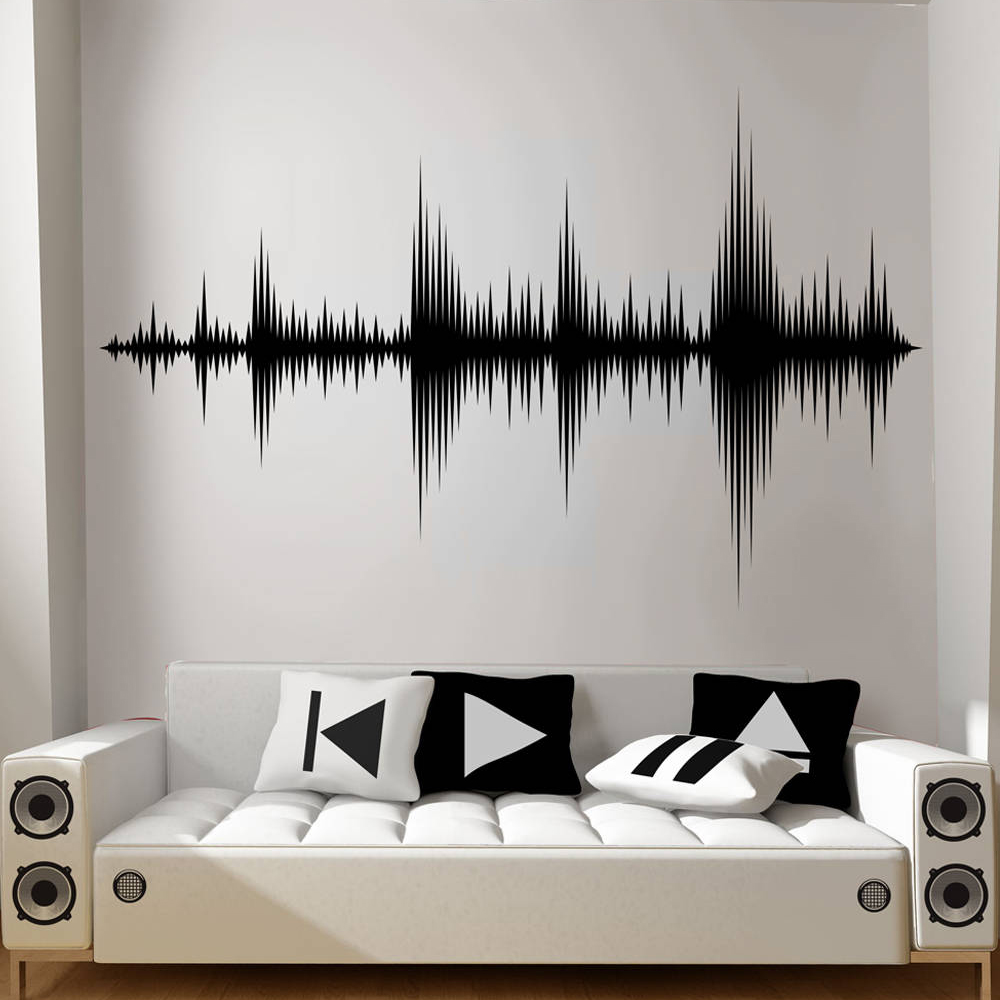Audio Music Wallpaper - Audio Wave Wall Decal Sound Wave