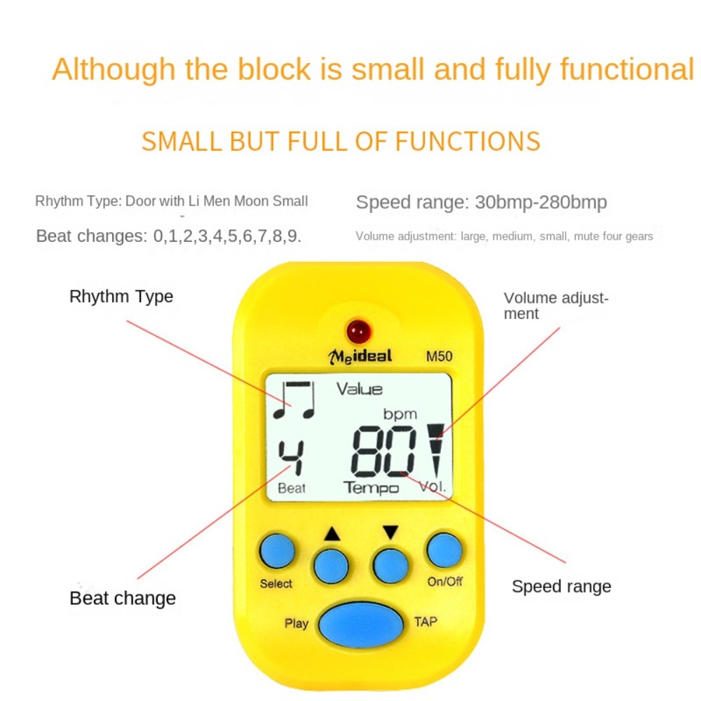 Metronome Digital - LCD Mini Metronome Professional Earphone Output