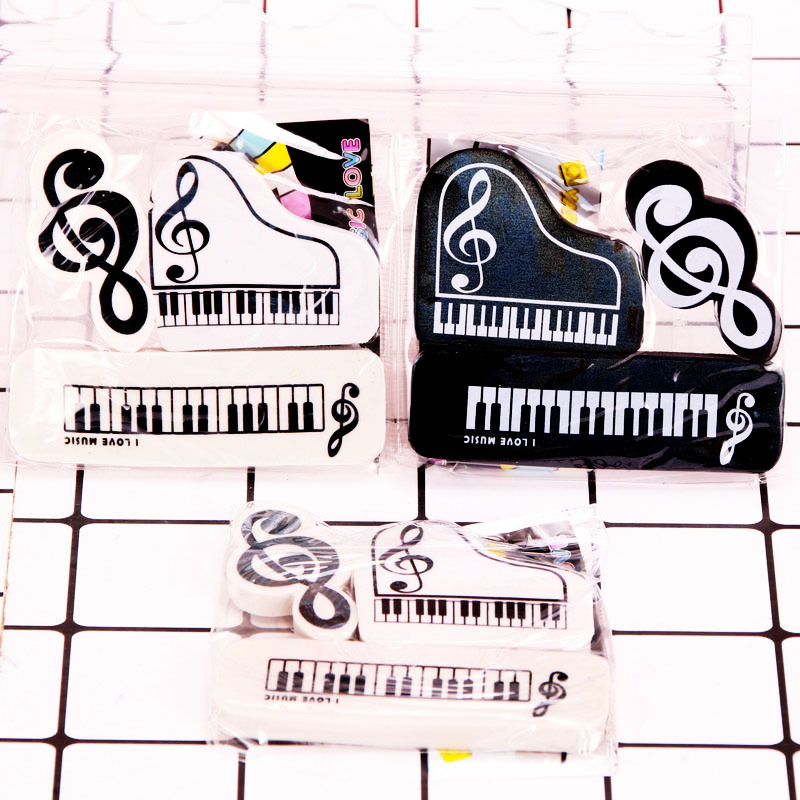 Audio Music Notes - 3Pcs/Set Creative Musical Piano Notes Rubber