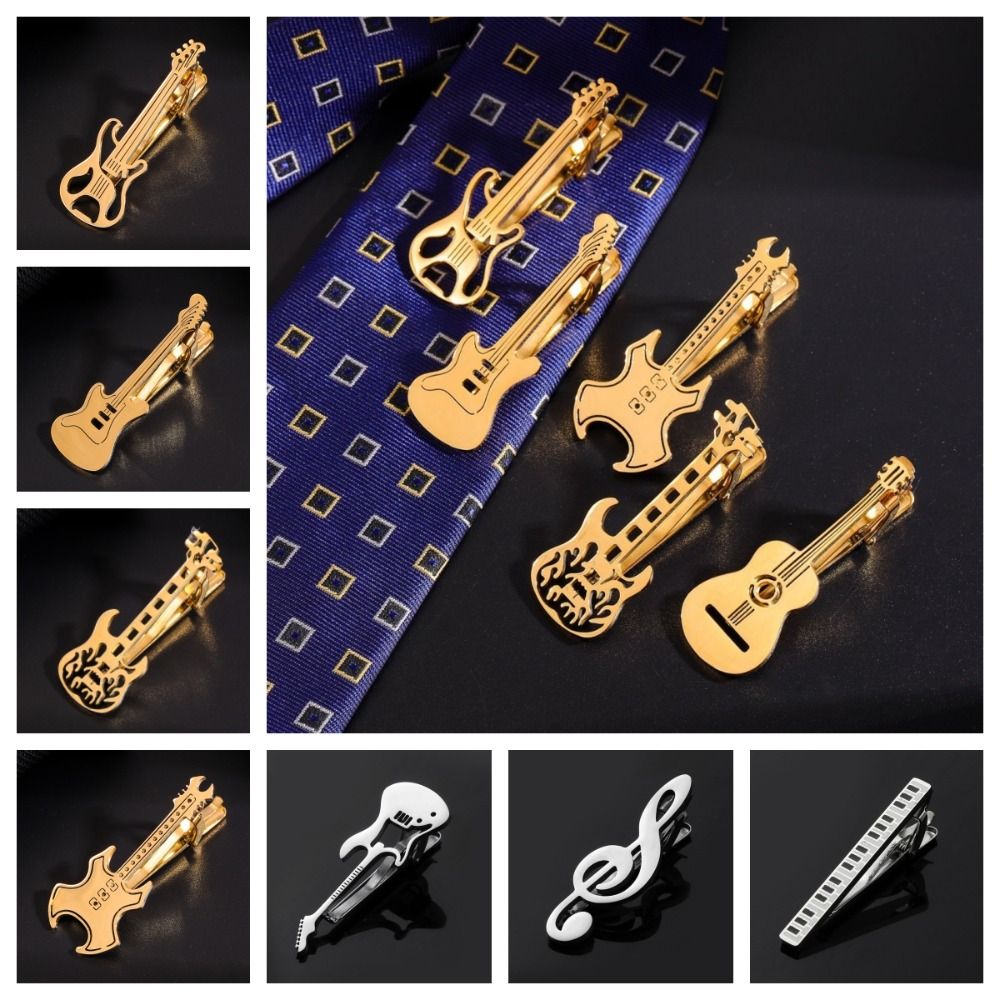 Audio Music Notes - Fashion Treble Clef Guitar Tie Clip