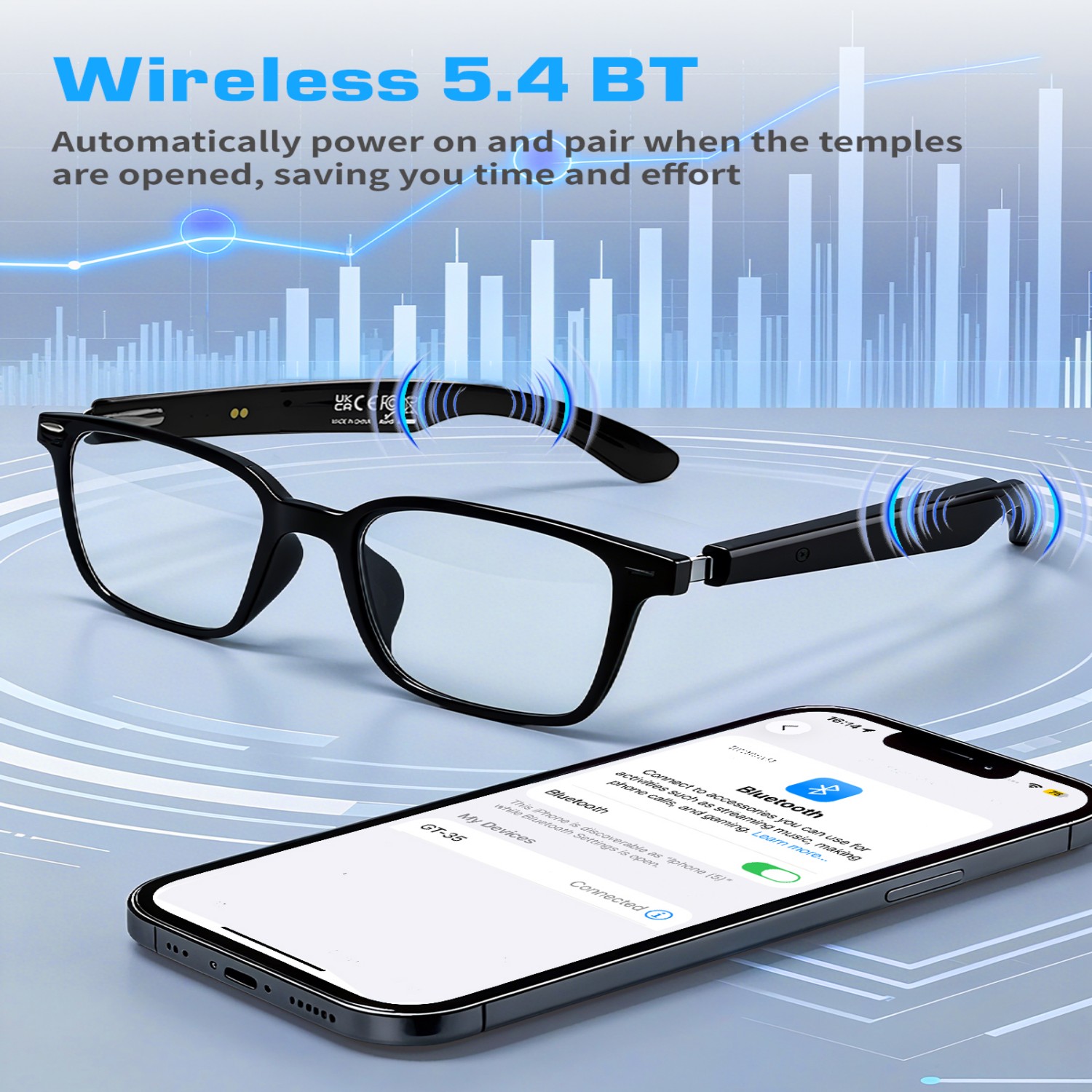 Audio With Music Ai - GT35 Smart Glasses with AI Translation