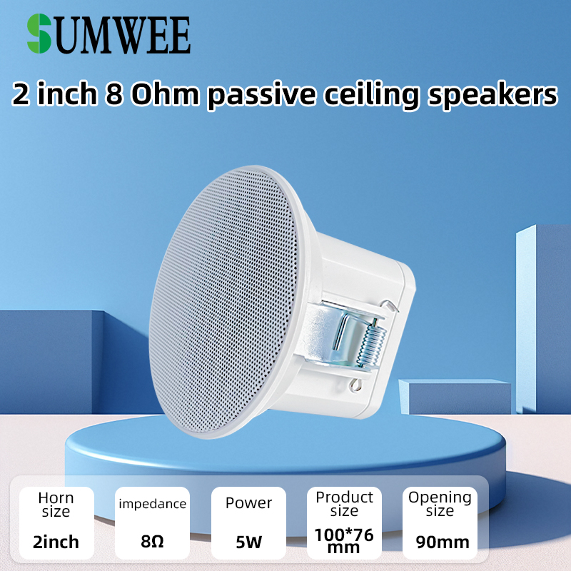 Audio Music For Background - 2Inch Mini 8 Ohm Ceiling Speaker