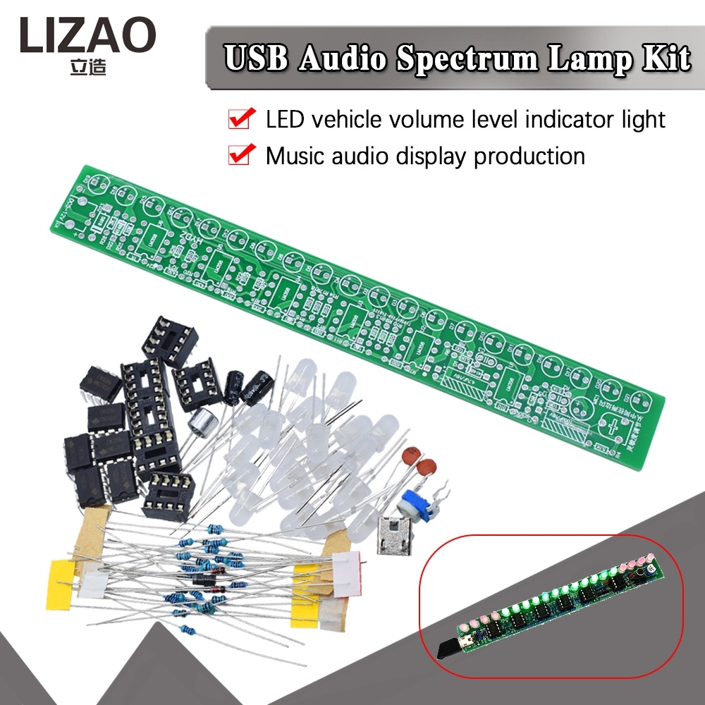 USB Audio Spectrum Lamp DIY Ki - Audio Music Visualizer 评论和价格
