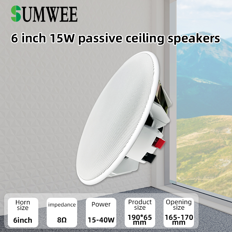 6 Inch 8ohm Ceiling Speaker Fu - Audio Music For Background 评论和价格