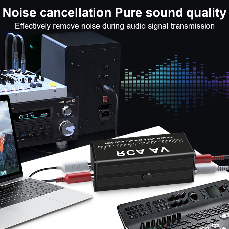 Portable 2 Channels RCA Ground - Audio And Music 评论和价格
