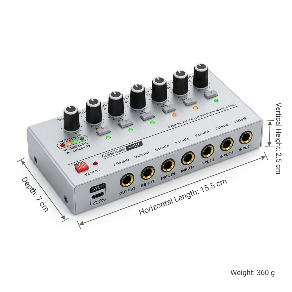 Portable Ultra Low Noise Line  - Audio Mixer 4 Channel 评论和价格