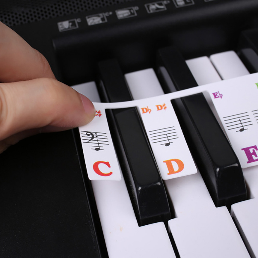 Piano Keyboard Stickers 88/61  - Audio Music Notes 评论和价格