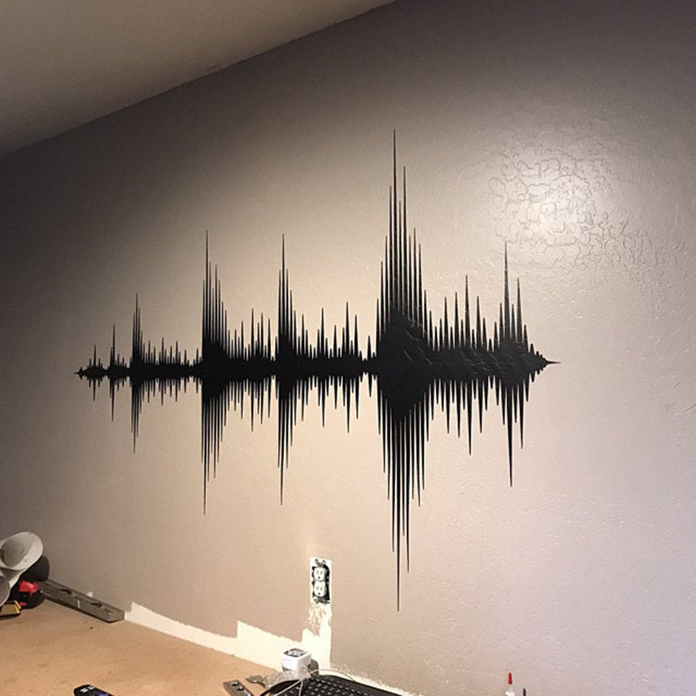 Audio Wave Wall Decal Sound Wa - Audio Music Wallpaper 评论和价格