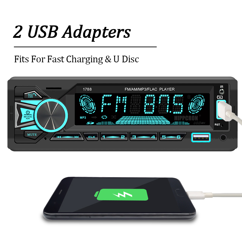 Hippcron Car Radio Stereo 1DIN - Metronome Digital 评论和价格