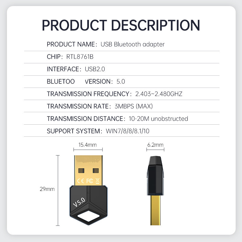USB Bluetooth Adapter 5.0 Audi - Audio Music File 评论和价格