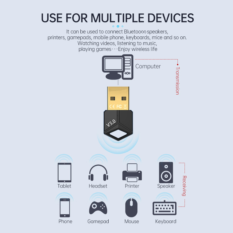 USB Bluetooth Adapter 5.0 Audi - Audio Music File 评论和价格