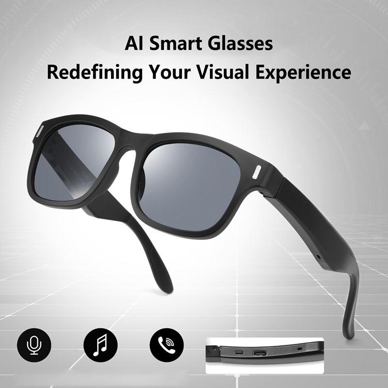AI Intelligent Sunglasses Blue - Audio With Music Ai 评论和价格