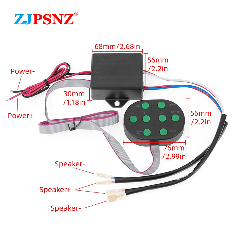 12V 8 Tones Musical Air Horn E - Audio Music Box 评论和价格