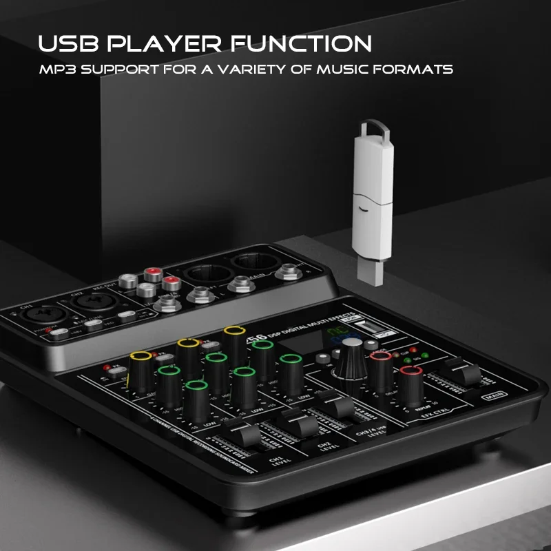 Audio Interface Mixer with Blu - Audio Mixer 4 Channel 评论和价格