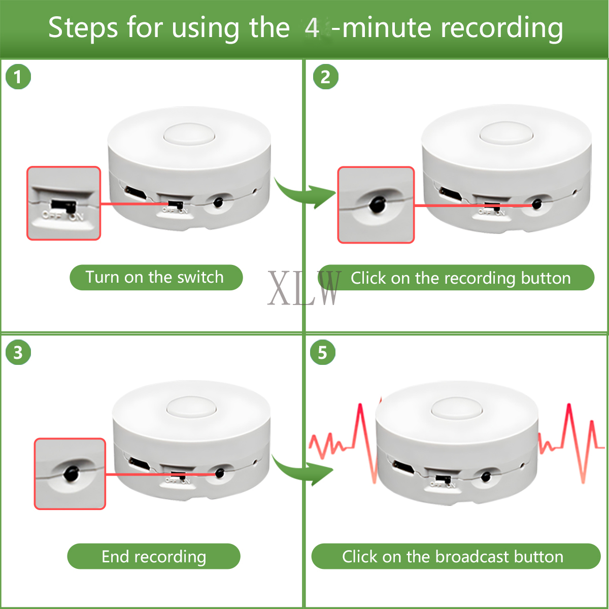 4M Voice Recording Button for  - Audio Music Box 评论和价格