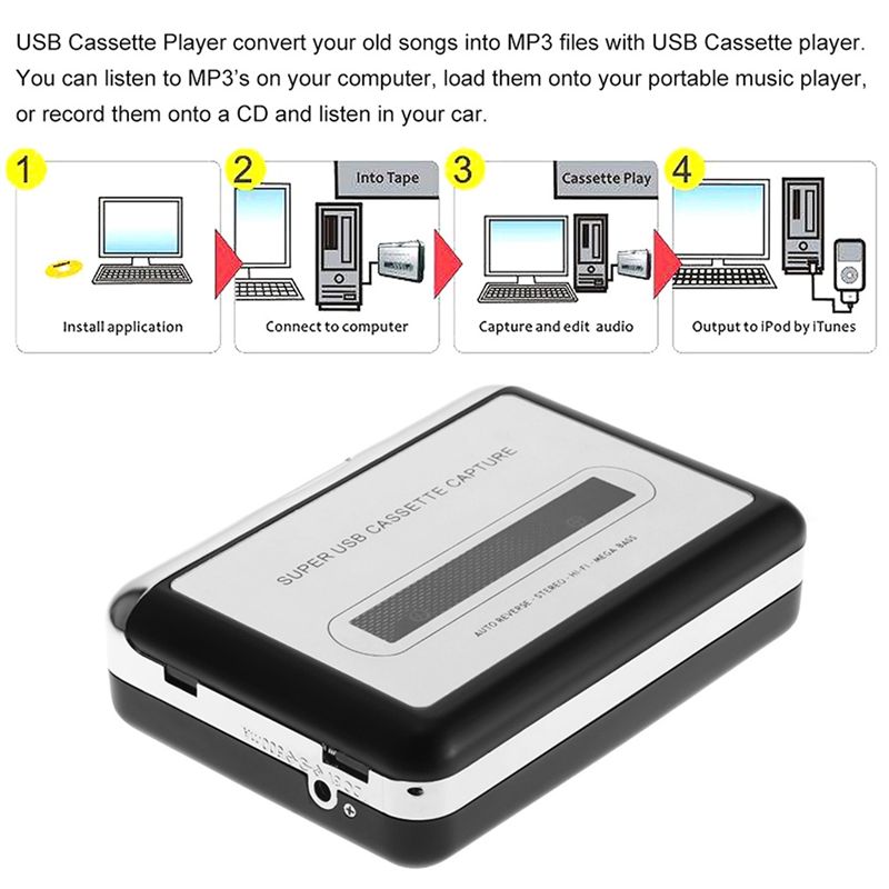 M52K-USB Cassette Tape Player  - Audio Music File 评论和价格