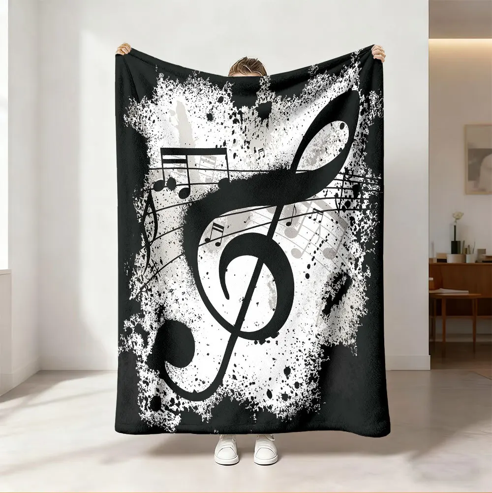 Throw Blanket Vibrant Neon Rai - Audio Music Notes 评论和价格