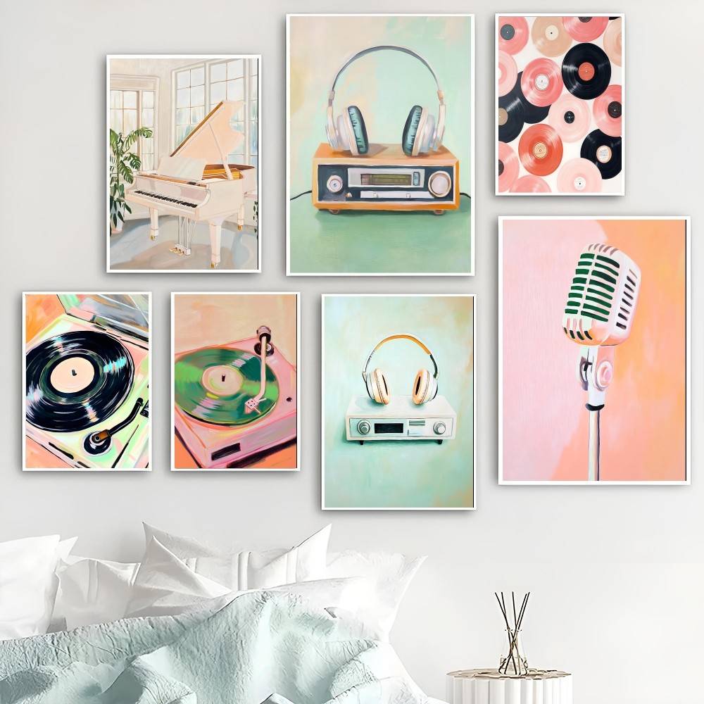 Vintage Audio Paper Poster Han - Audio Music Wallpaper 评论和价格