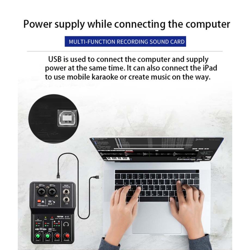 Q-12 Sound Card Audio Mixer So - Audio Mixer 4 Channel 评论和价格