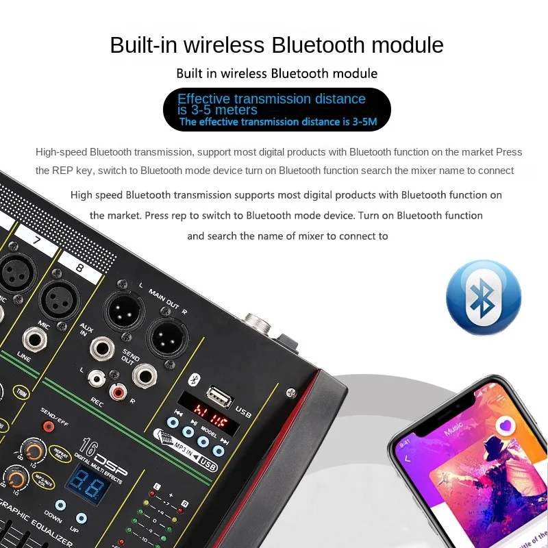 4 / 8-channel mixer DSP reverb - Audio Mixer 4 Channel 评论和价格