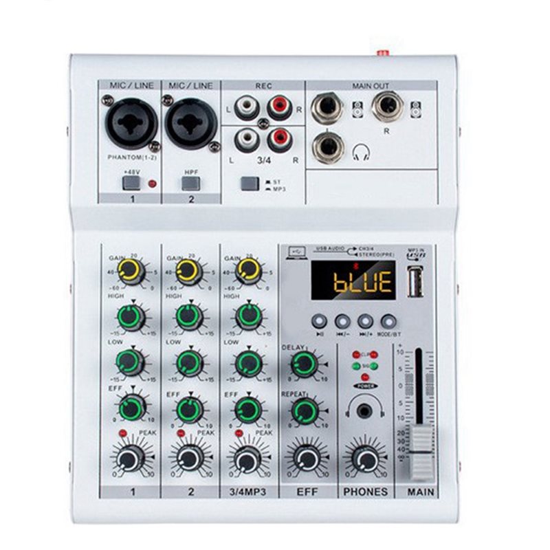 Professional Digital DJ Mixer  - Audio Mixer 4 Channel 评论和价格