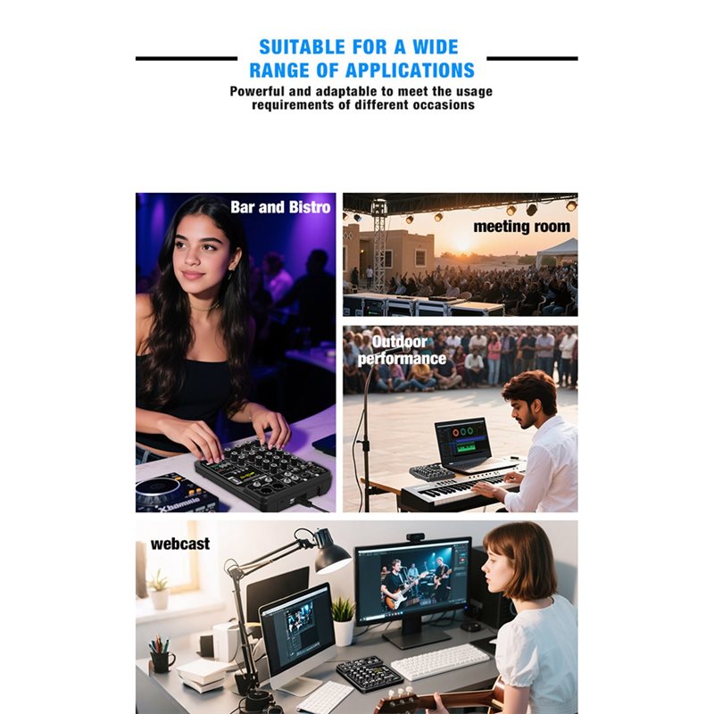 FULL-USB/MP3 Player For Karaok - Audio Mixer 4 Channel 评论和价格